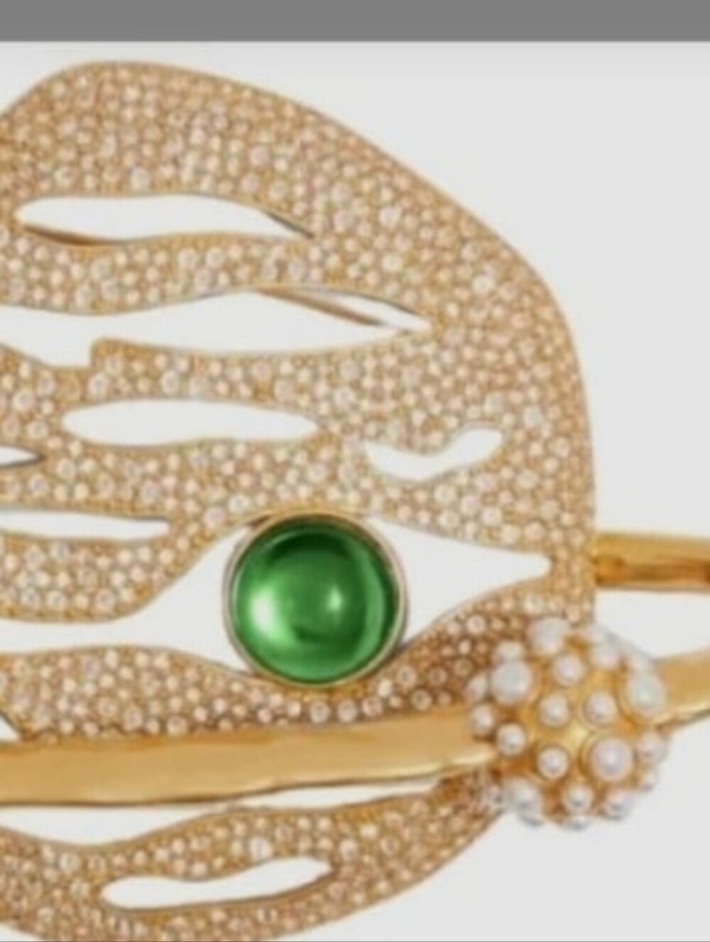 Schiaparelli Orbit Brooch with Green Accent